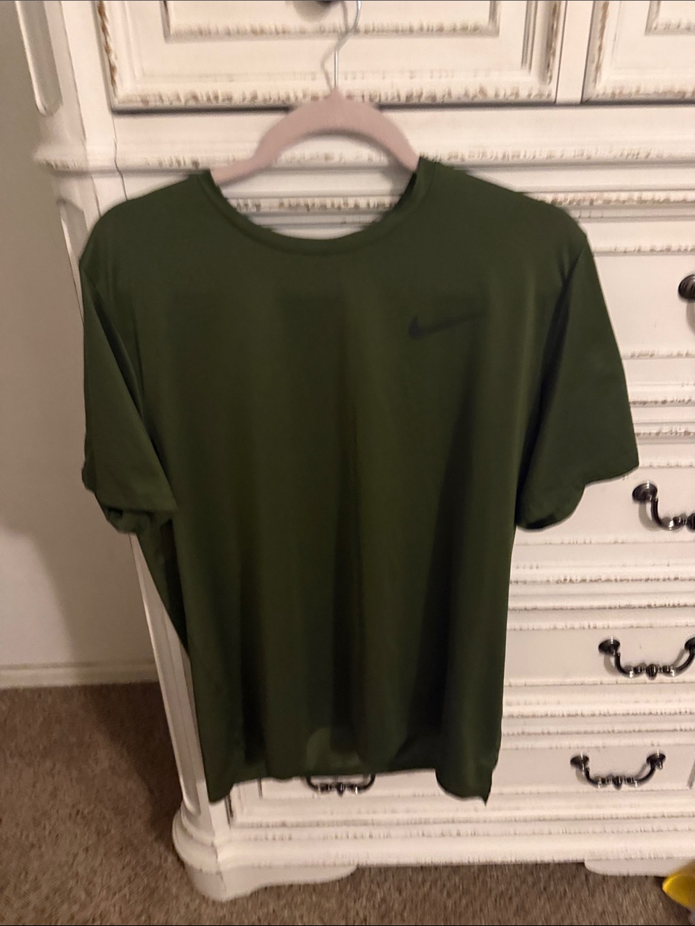 Nike Olive Green Short-Sleeve Athletic Tee